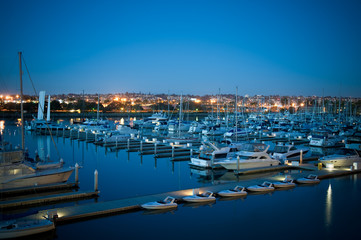 Fototapeta na wymiar Harbor Sunset