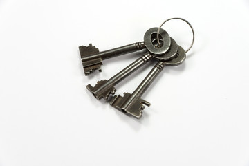 Schlüssel auf weissem Hintergrund