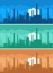 industrial background concept of environmental pollution