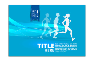 Running silhouette. Poster, Flyer, banner.abstract design