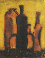 иллюстрация натюрморт с бутылками