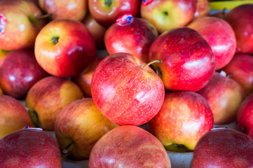 Fototapeta na wymiar Red Apples Background, Group of fresh apple