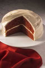 Red Velvet Cake on Cake Stand