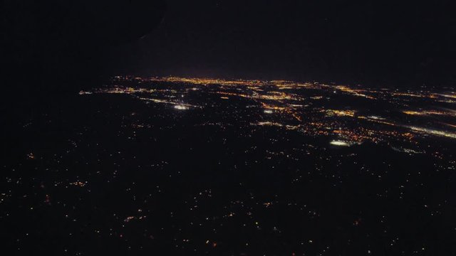 washington aerial view druing the night