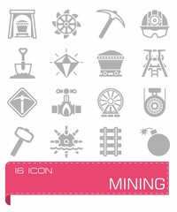 Vector Mining icon set