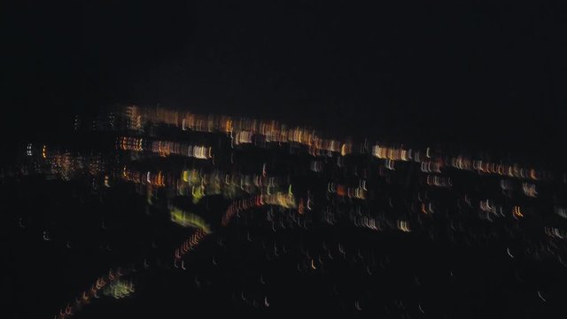 washington aerial view druing the night