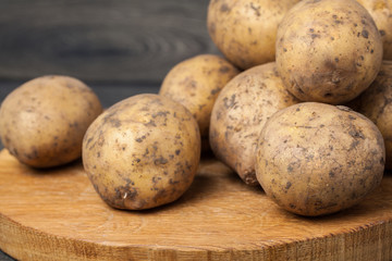 Fototapeta na wymiar Potato. A lot of. Close. Healthy diet. For your design.