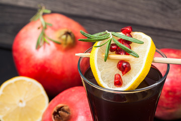 Garnet. Juice. Useful fruit. Appetizing. For your design.