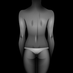 Naklejka premium Women body template