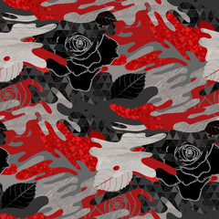 Abstract rose pattern