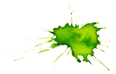 Green paint splatter