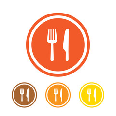 Fork and knife icon vector