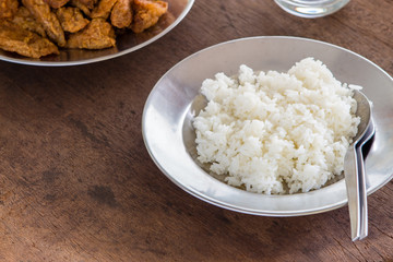 Rice on the plate