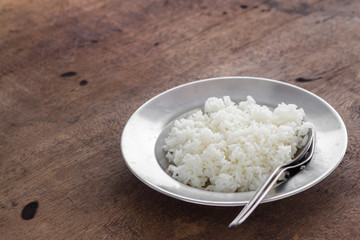 Rice on the plate