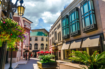 BEVERLY HILLS, CA - Sept 8: Rodeo Drive in Beverly Hills on September 8, 2015. Rodeo Drive is an...