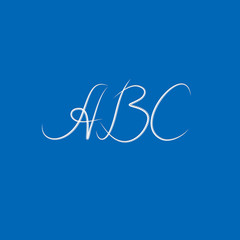 буквы A,B,C на голубом фоне, векторная иллюстрация