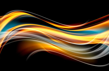 Orginal Gold Orange Wave Design Background
