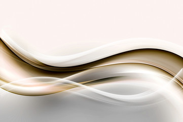 Abstract Brown Gold Wave Design Background