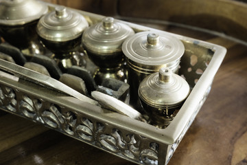 Malay heritage brassware, wedding equipment called Tepak Sireh o