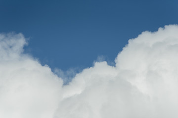 Naklejka na ściany i meble Close up White Cloud with Blue Sky Background.