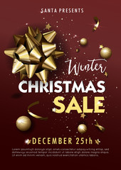 Christmas sale background. Vector illustration
