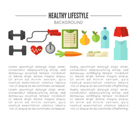Obraz premium Healthy lifestyle. Vector wellness concept
