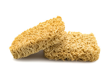 Instant noodles isolated on white background