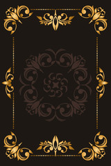 Vector frames and vignette for design template. Vintage frames and vignettes, set of swirly decorative design elements in retro style. 
