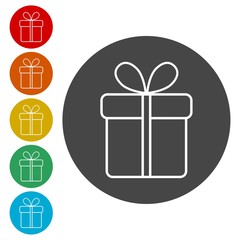 Gift box line icon 