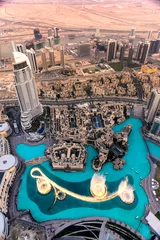 Tuinposter Skyline van Dubai in de schemering © Luciano Mortula-LGM