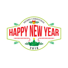 Happy new year logo banner