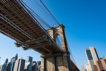 Brooklyn bridge and Skyscrapers in New York