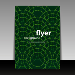 Flyer or Cover Design with Circle Pattern