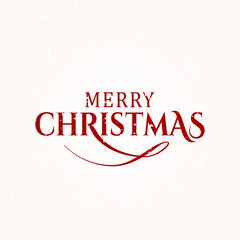 Vector illustration of Merry Christmas text typography design card template
