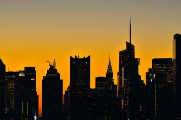 Papier Peint photo autocollant New York Sunrise shot in Manhattan, New York