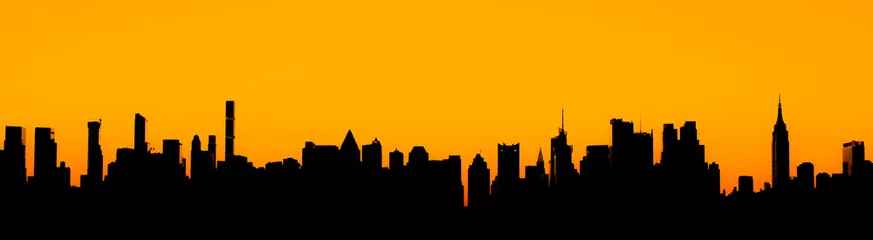 Papier Peint photo New York Lever du soleil tourné à Manhattan, New York