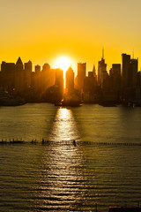 Sunrise shot in Manhattan, New York
