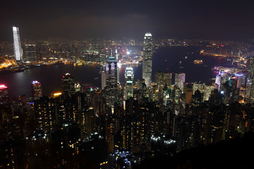 Hong Kong skyline at night 