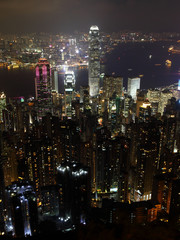 Fototapeta na wymiar Hong Kong skyline at night 