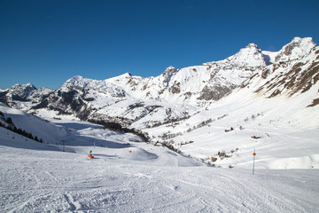 Fototapeta na wymiar Grand Bornand - station de ski