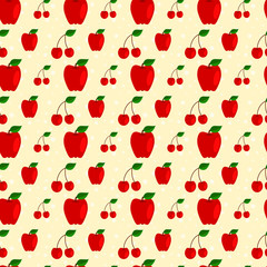 Seamless fruit pattern.