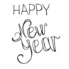 Simple design text greetings for the New Year.