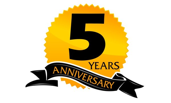 5 Years Ribbon Anniversary 