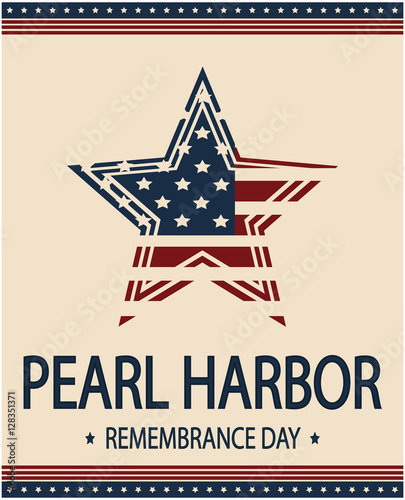 "Pearl Harbor remembrance day card or background. vector illustration