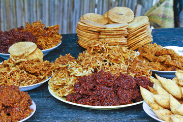 View of Traditional Malagasy Dishes and Fresh Ingredients Served