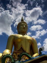 Big Golden Buddha Statue in Thailand