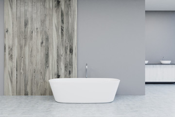 Naklejka na ściany i meble Close up of a white bathtub