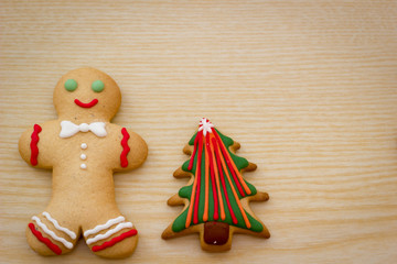 New Year, gingerbread men, christmas tree, stars