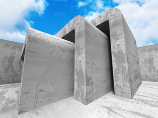 Concrete architecture background. Abstract Building modern