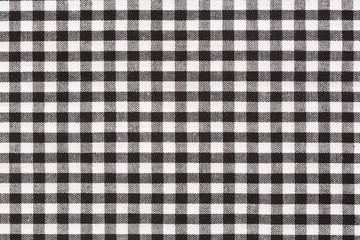 Black and white tablecloth pattern. - obrazy, fototapety, plakaty